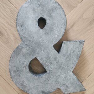 Anthropologie Zinc Ampersand Decor